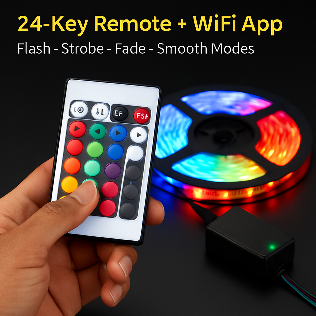 LED Strip Lights: Color Changing RGB, Waterproof, WiFi