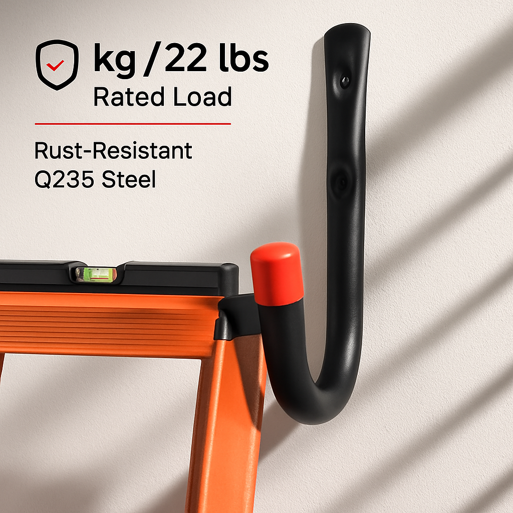 Garage Utility Hooks for Wall Mounts and Tools