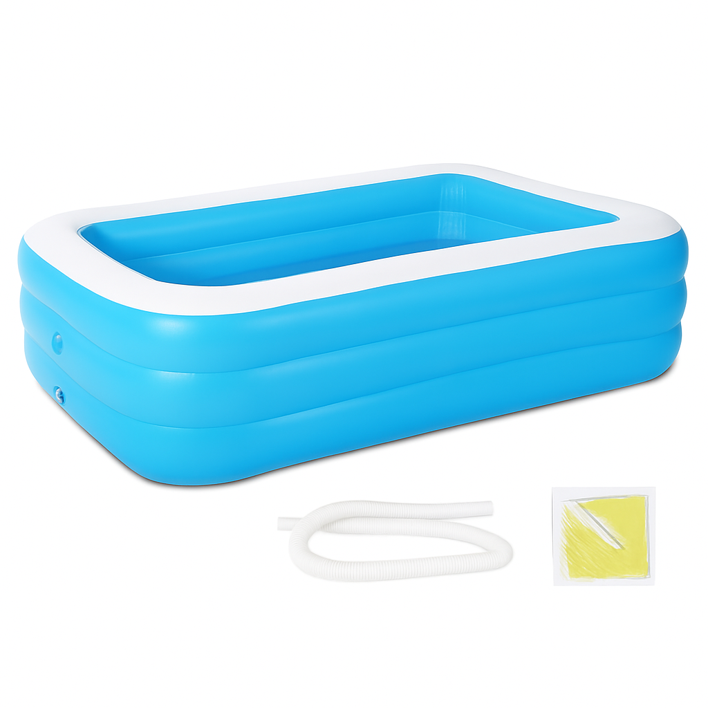 Inflatable Swimming Pool for Family: Large Kids & Adults