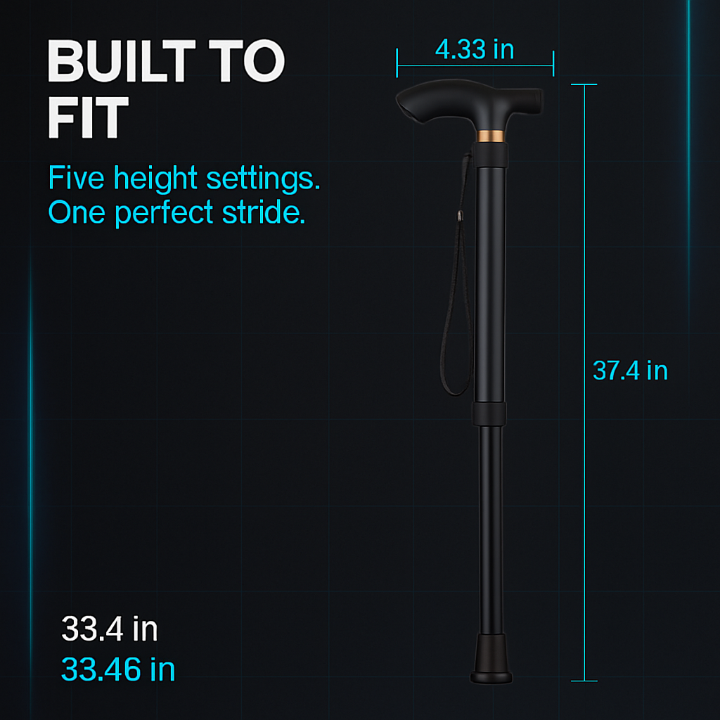 Folding Walking Cane for Travel and Comfort