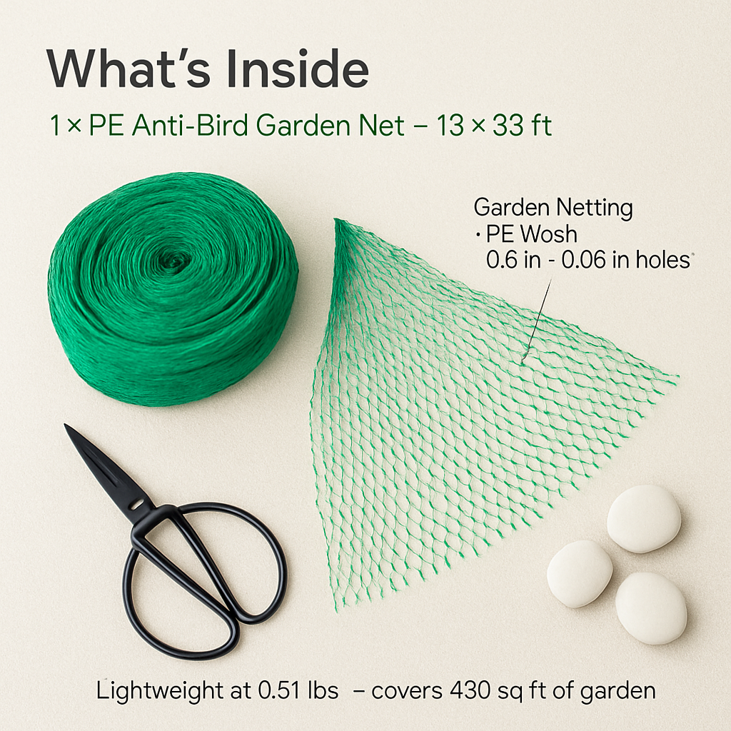Garden Netting for Plants and Crops to Protect from Birds