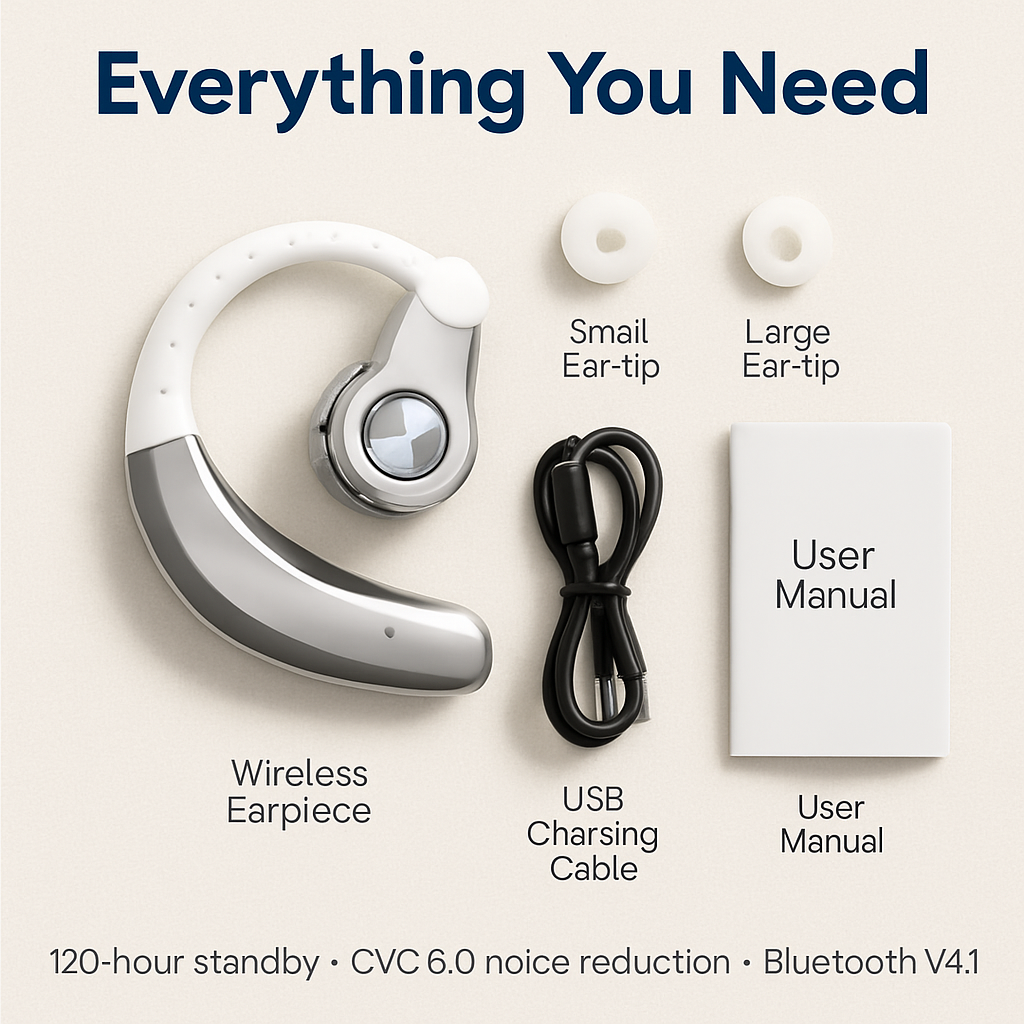 Right In-Ear Wireless Earphone for Hands-Free Calls