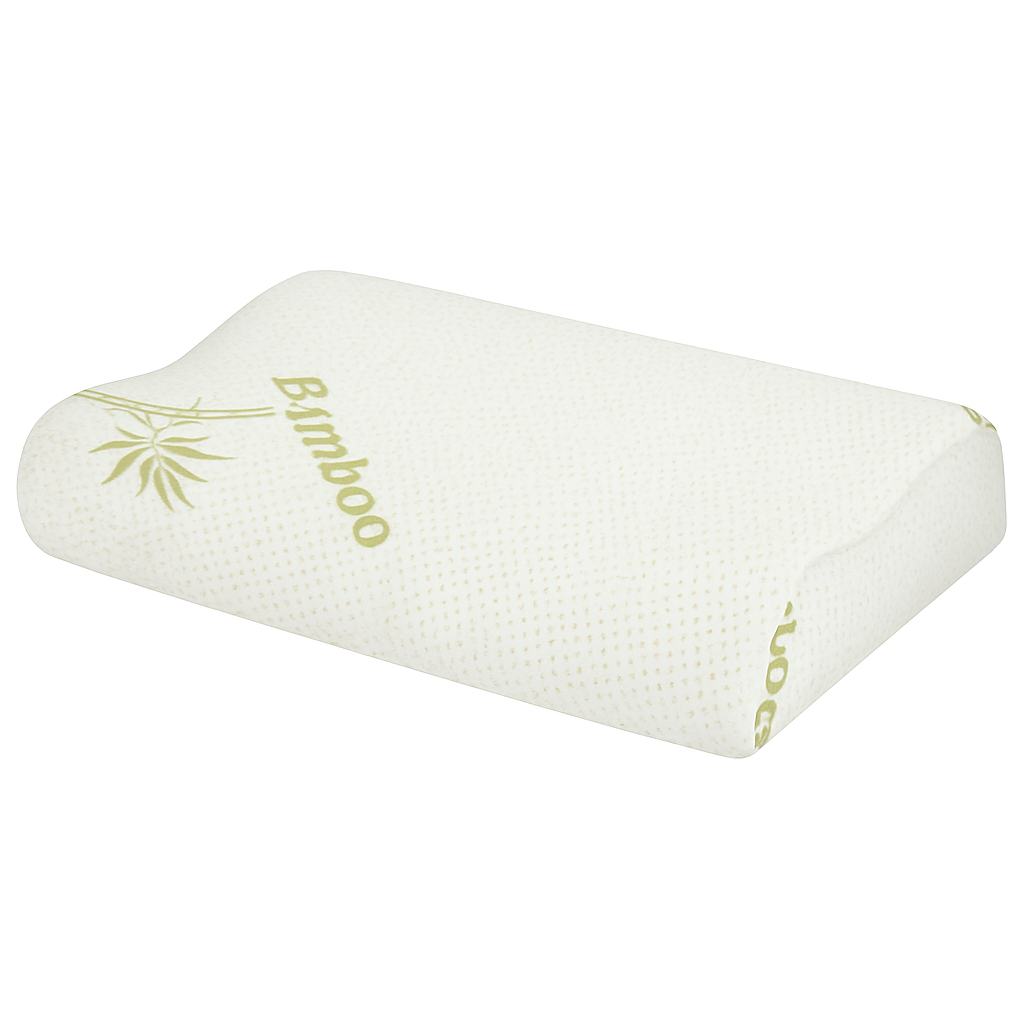 Bamboo Memory Foam Sleep Pillow Contoured Cervical Pillow
