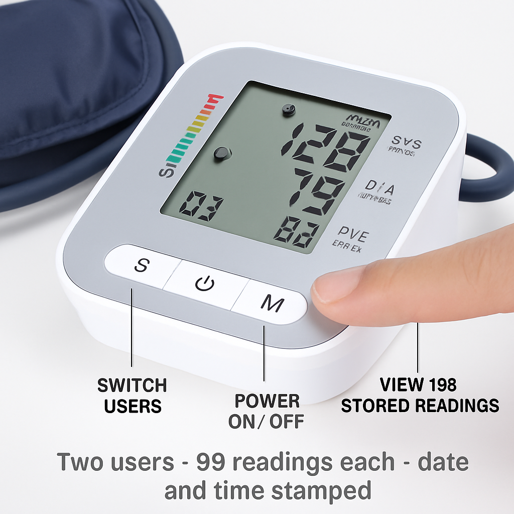 Arm Blood Pressure Monitor with Voice Broadcast
