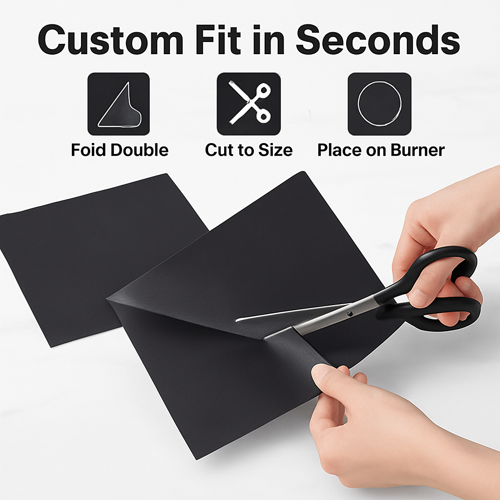 Stovetop Burner Protector Liners for Reusable Nonstick
