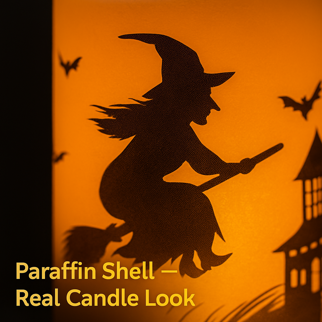 Halloween Flameless Candle Lamp 3-Pack with Timer