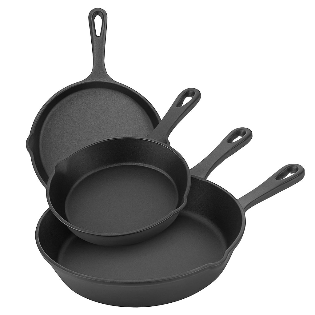 Cast Iron Skillet Set for Everyday Cooking