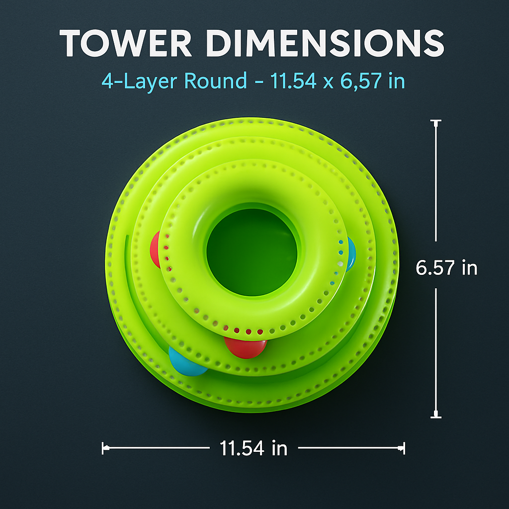 Cat Track Tower Toy with Multi-Layer Track System