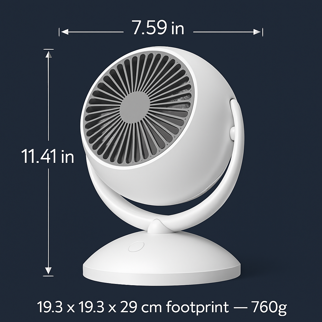 Air Circulator Desk Fan Portable Oscillating Table Fan