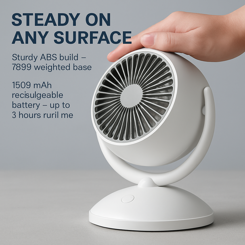 Air Circulator Desk Fan Portable Oscillating Table Fan