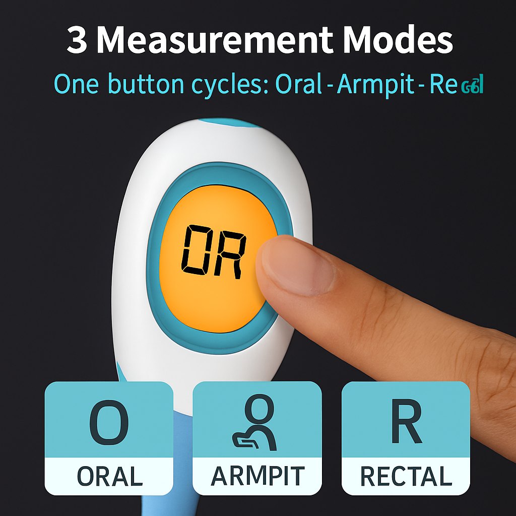 Digital Oral Thermometer - Fast, Accurate Reading