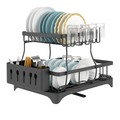 Dish Drying Rack with Drainboard and Utensil Holder