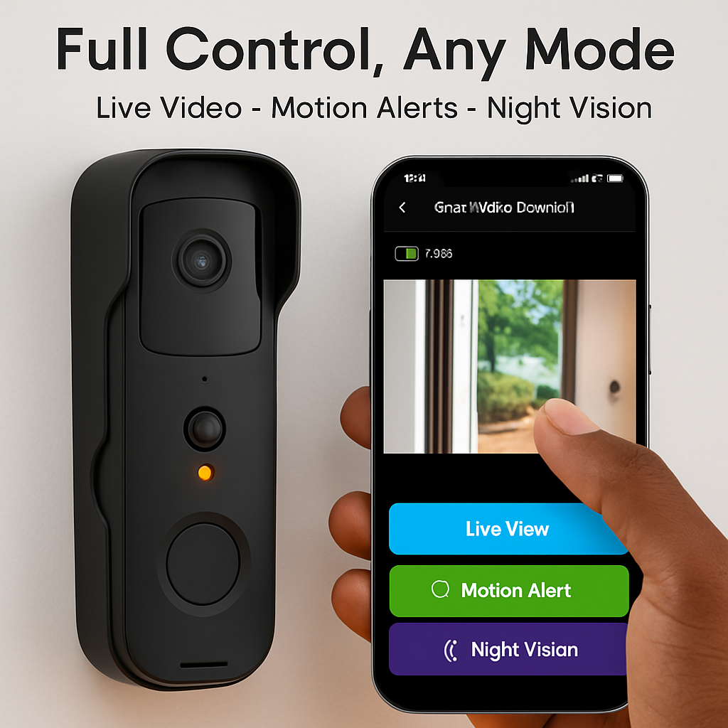 Smart WiFi Video Doorbell with Two-Way Audio