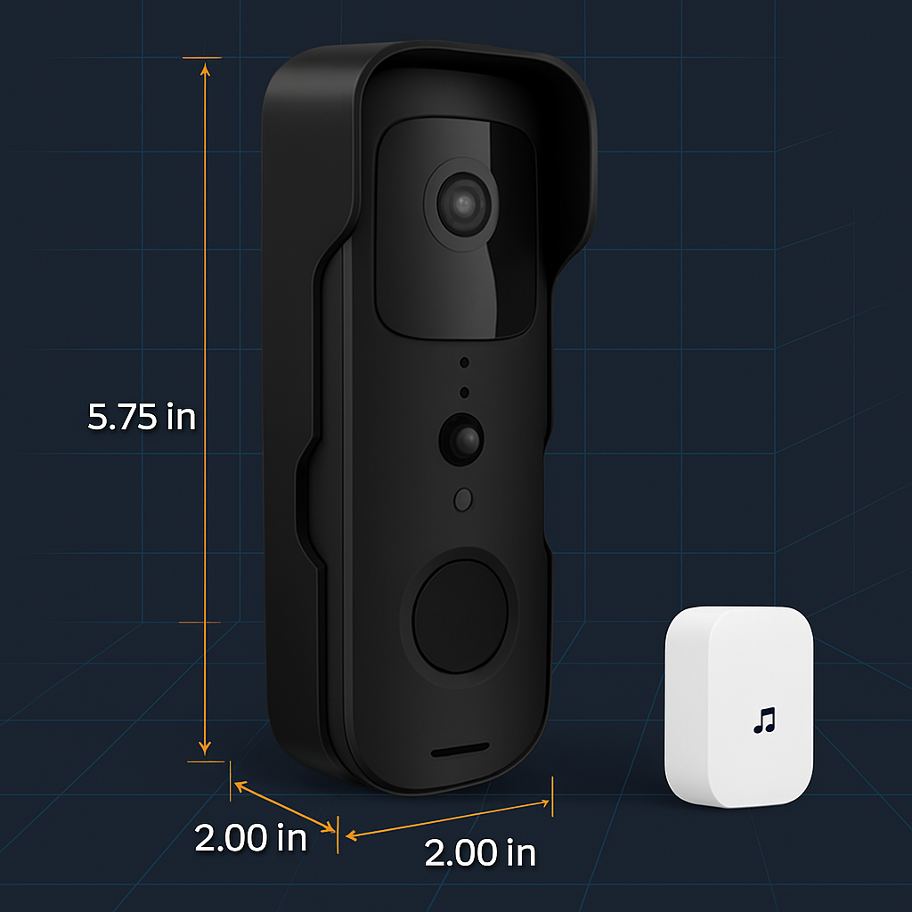 Smart WiFi Video Doorbell with Two-Way Audio