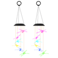 Dragonfly Solar Wind Chimes for Outdoor Garden Decor