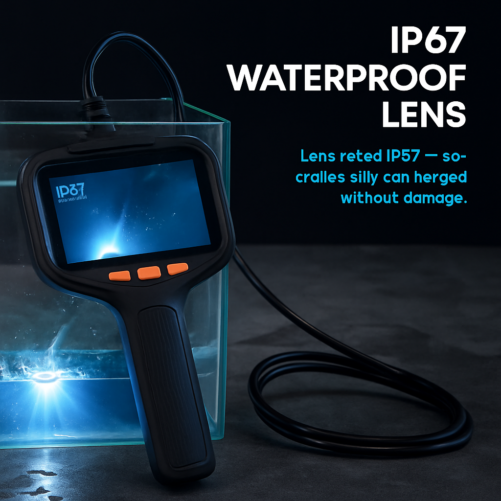Articulating Borescope Inspection Camera with Light