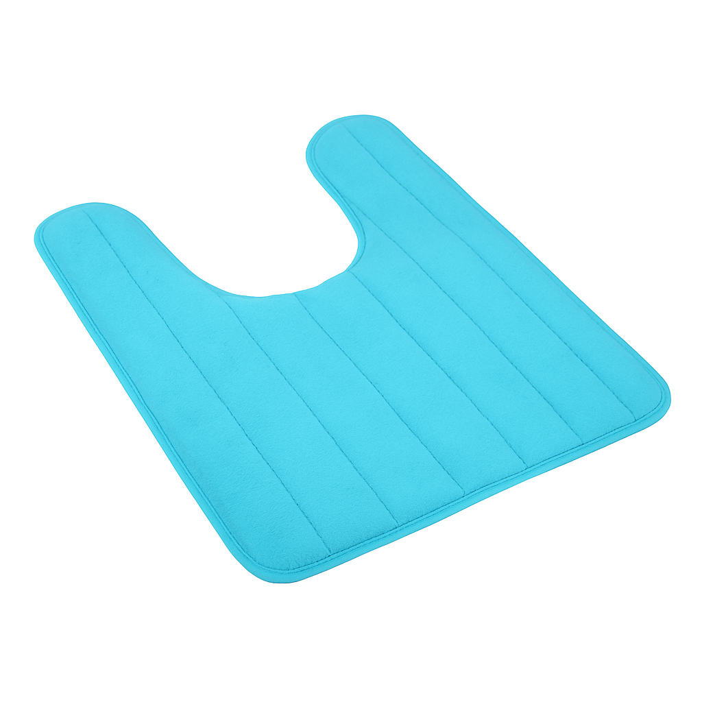 U Shaped Velvet Bath Rug with Non-Slip Backing
