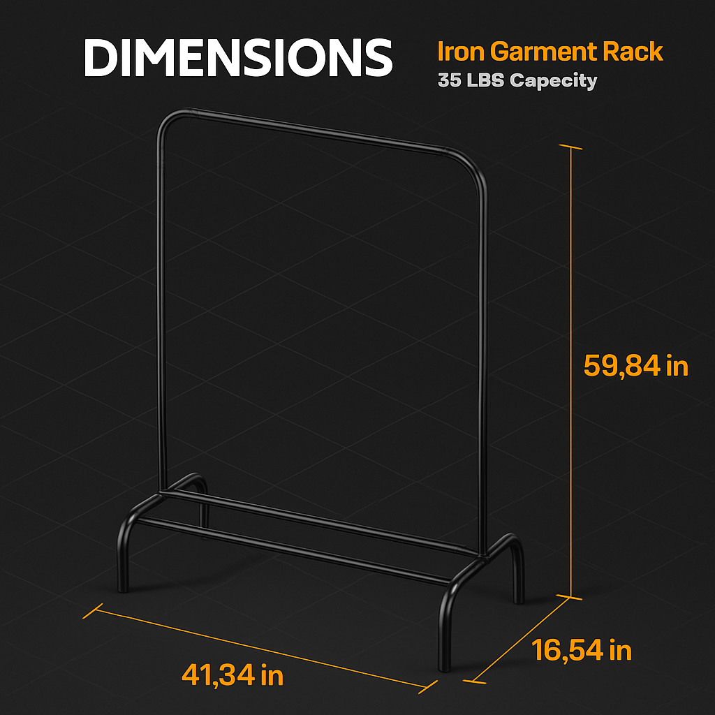 Freestanding Garment Rack for Home and Dormitory Storage