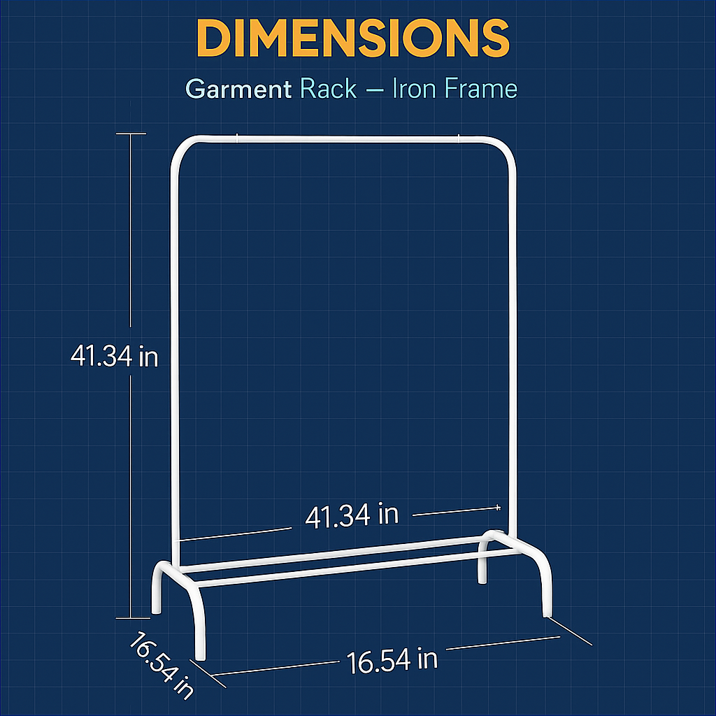 Freestanding Garment Rack for Home and Dormitory Storage