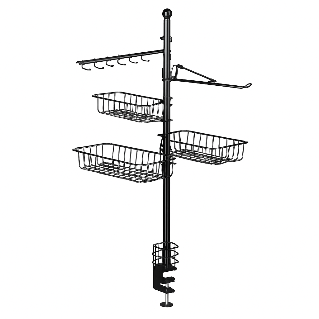 Griddle Caddy with Paper Towel Holder and Hooks