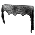 Halloween Black Lace Spiderweb Mantle Scarf