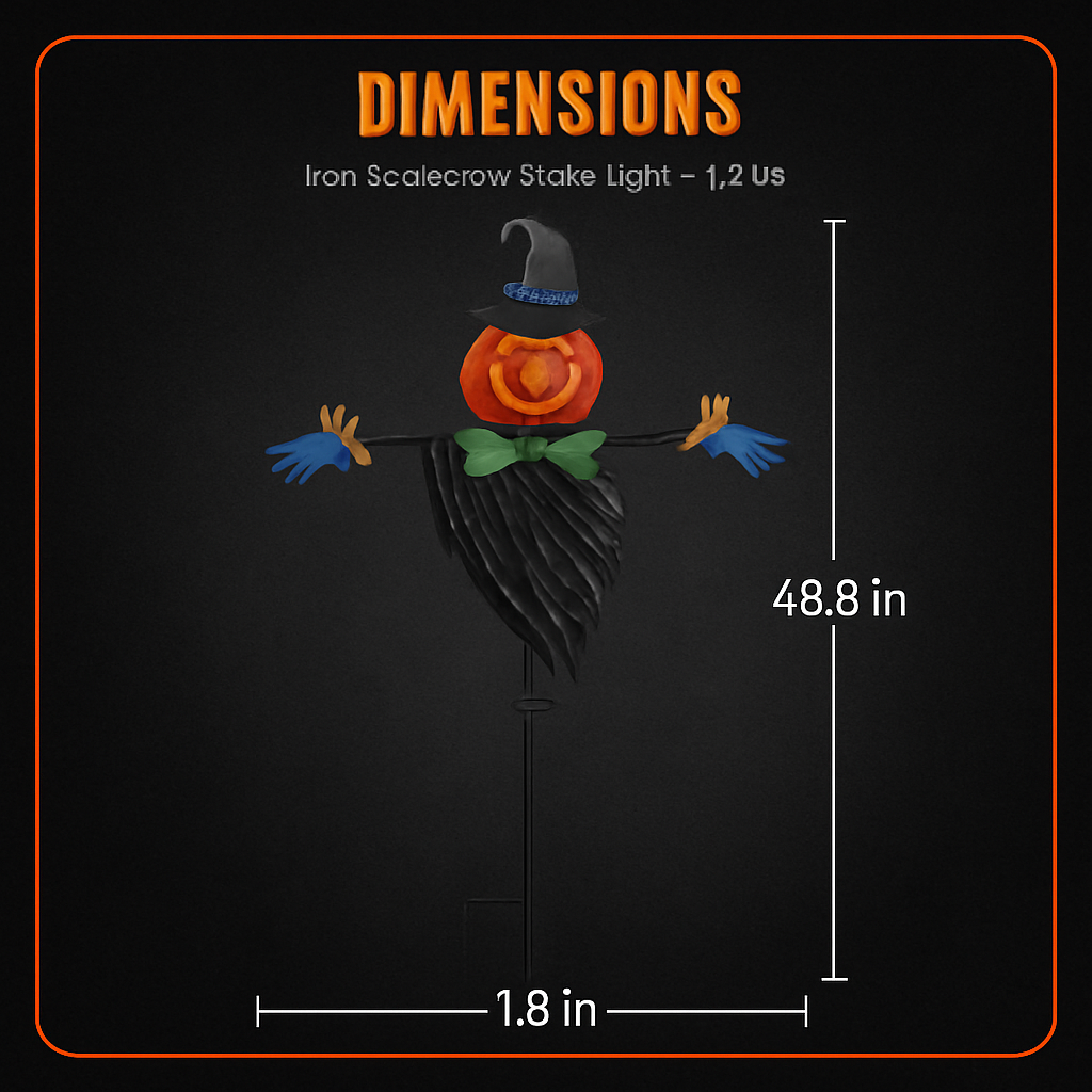Scarecrow Shape Halloween Decoration Light for Garden