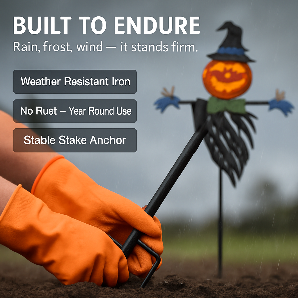 Scarecrow Shape Halloween Decoration Light for Garden