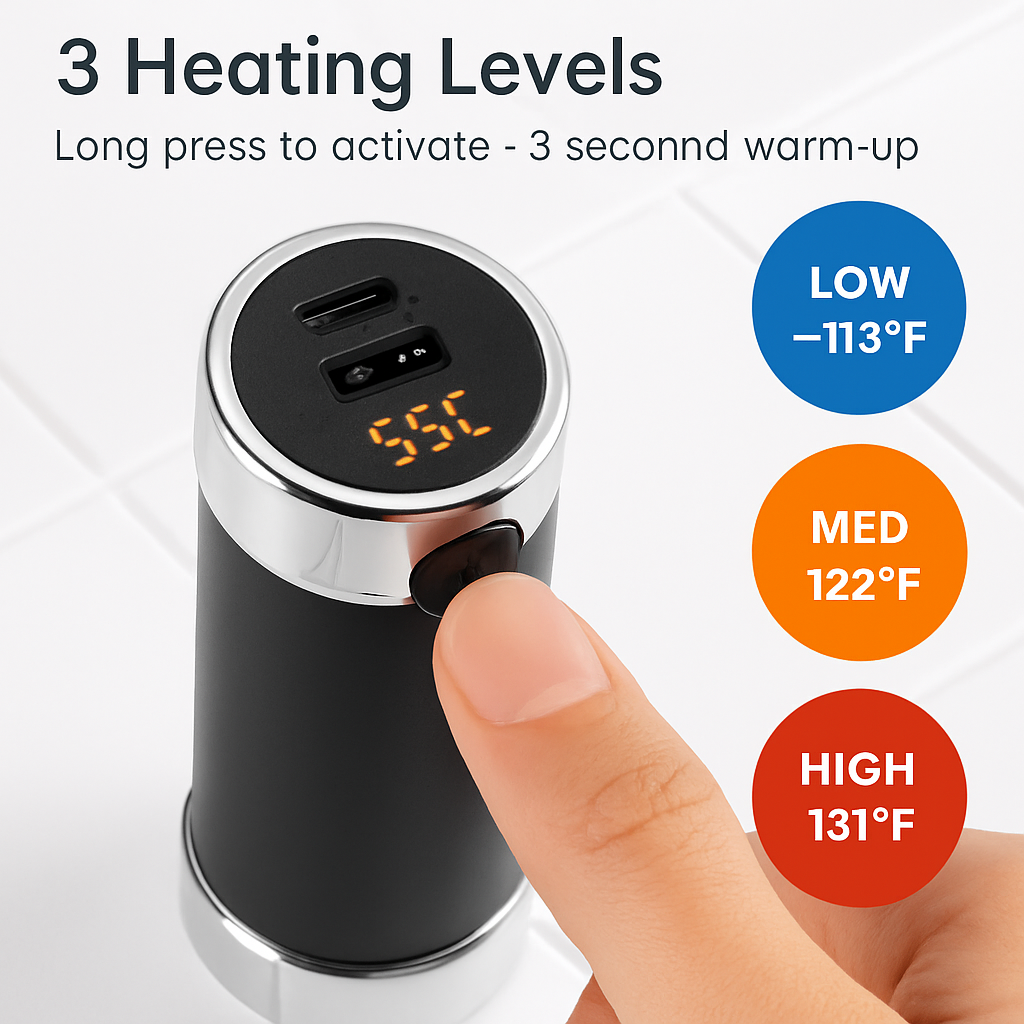 Split-Magnetic Hand Warmer & Portable Power Bank