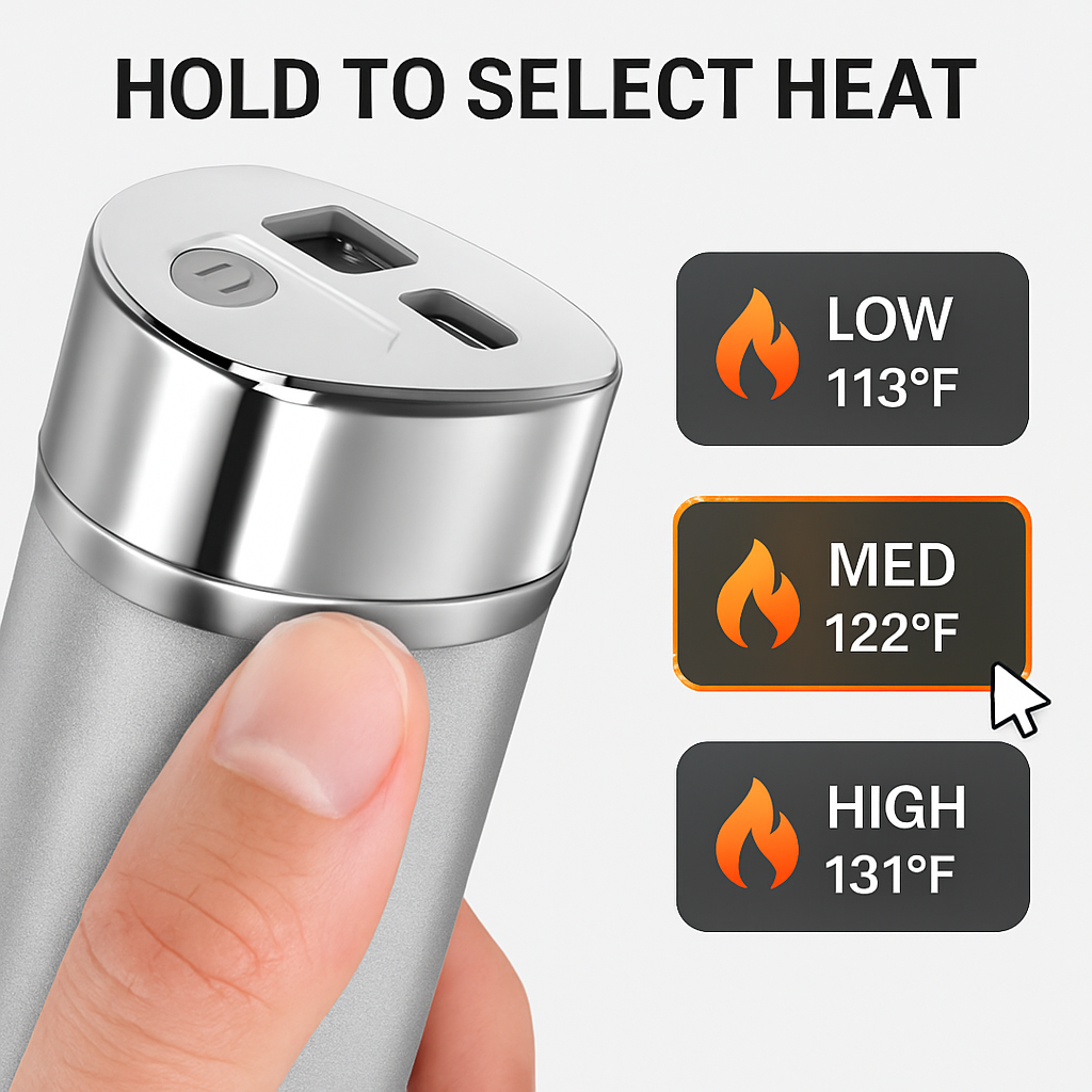 Split-Magnetic Hand Warmer & Portable Power Bank