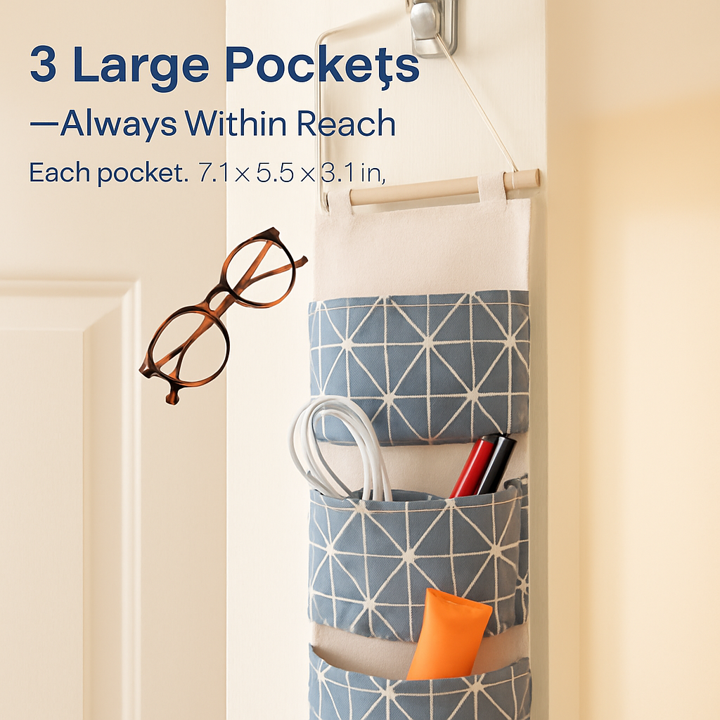 Wall-Mounted Storage Bag for Door and Closet Organizer