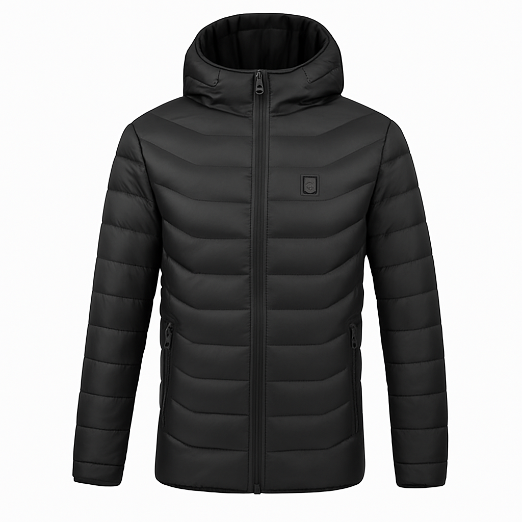 Heated Jacket - Lightweight Hooded Coat for Winter Warmth