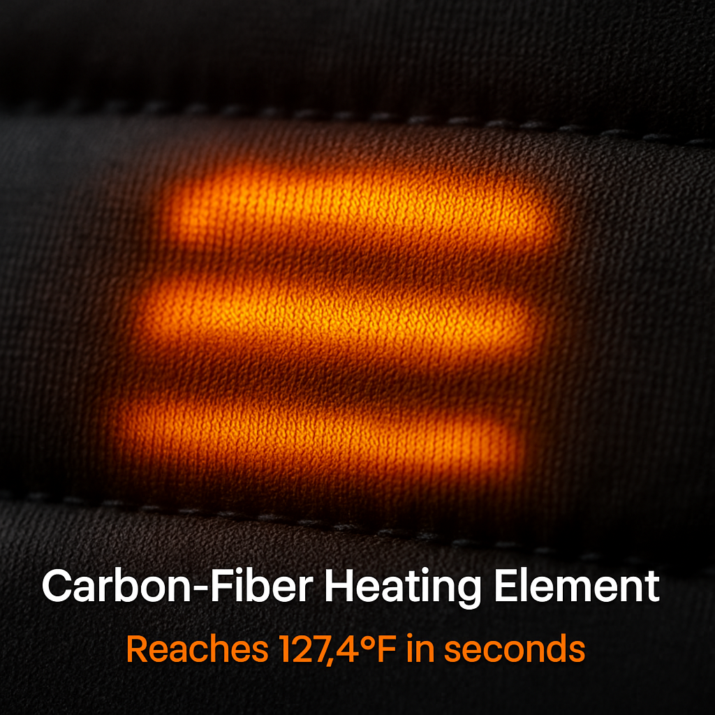 Heated Jacket - Lightweight Hooded Coat for Winter Warmth