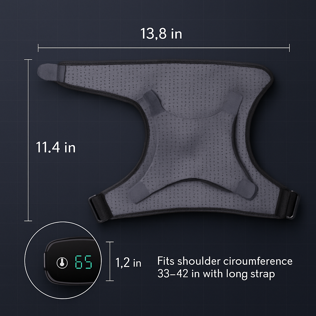 Cordless Heated Shoulder Wrap Massager for Relief
