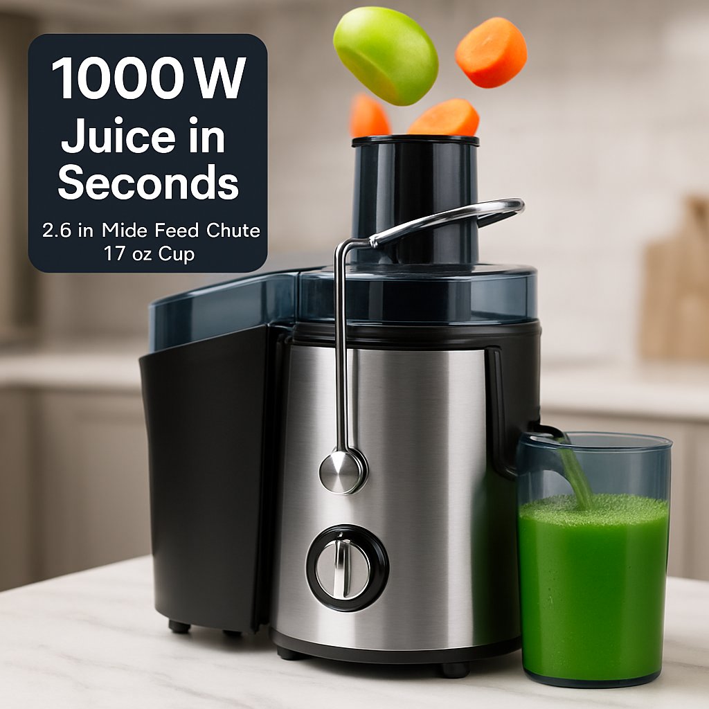 Centrifugal Juicer with Wide Feed Chute and 2 Speeds