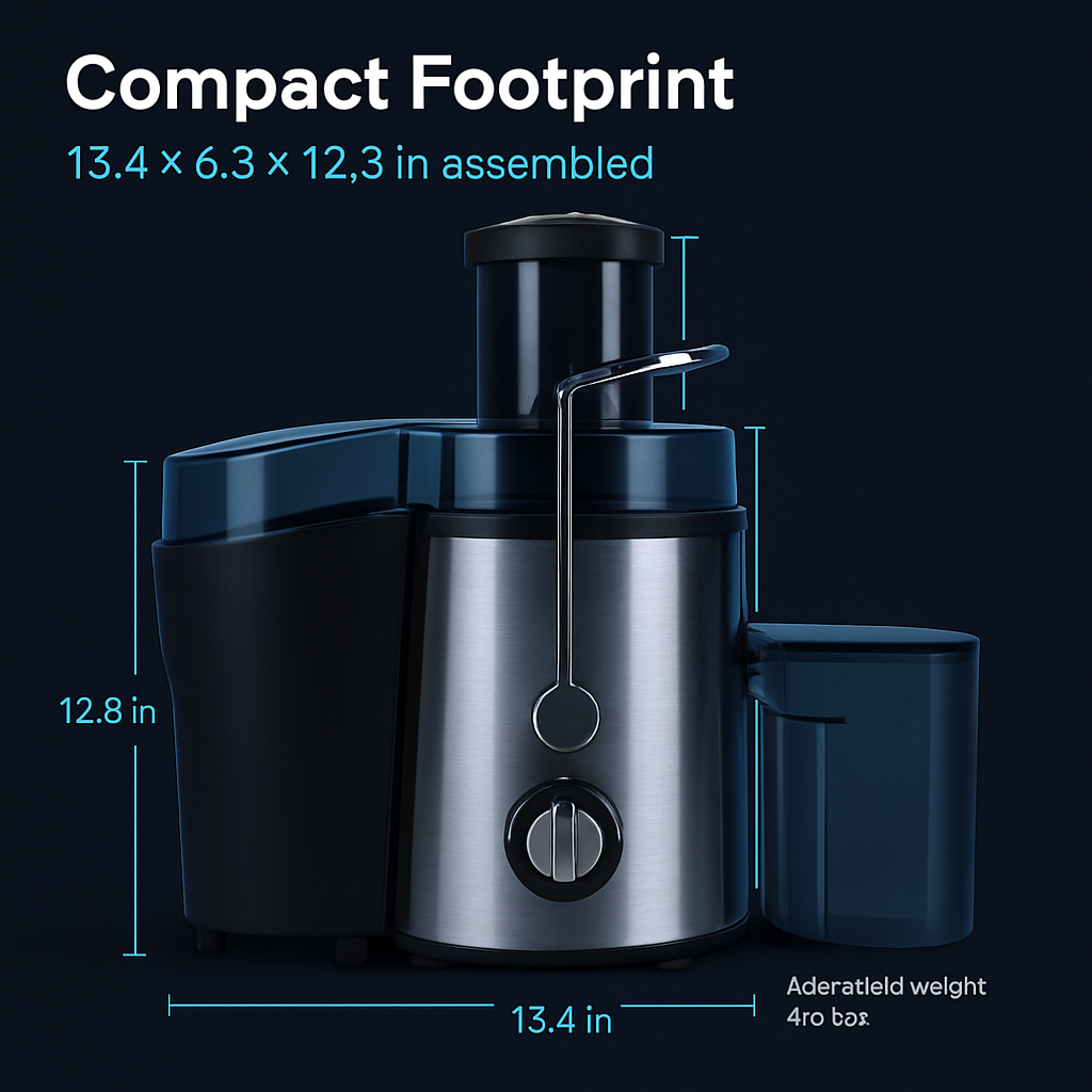 Centrifugal Juicer with Wide Feed Chute and 2 Speeds