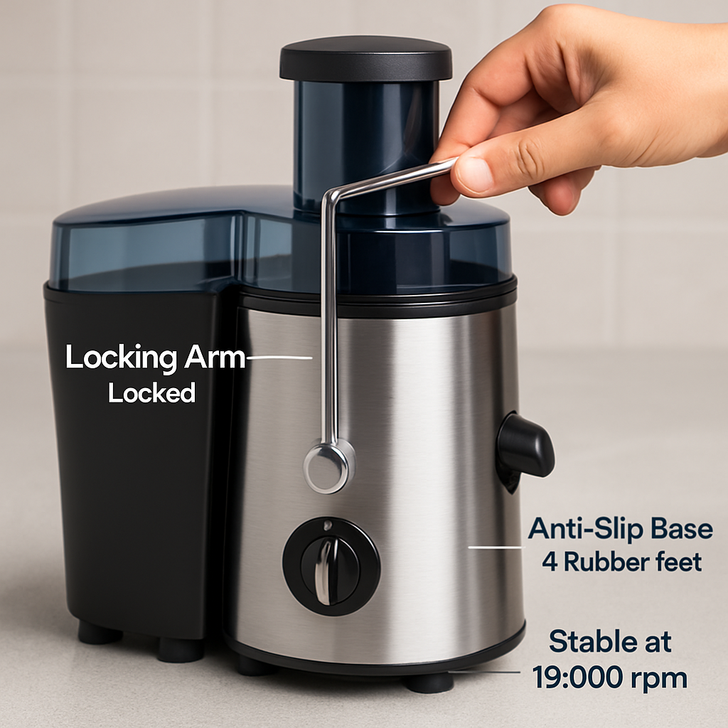 Centrifugal Juicer with Wide Feed Chute and 2 Speeds