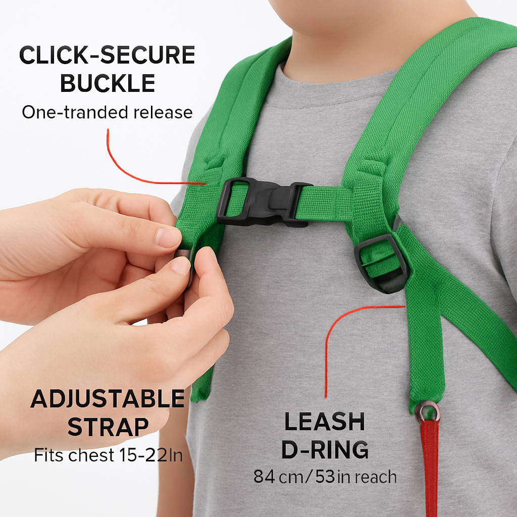 Safety Harness Backpack - Hands-Free Walking Aid