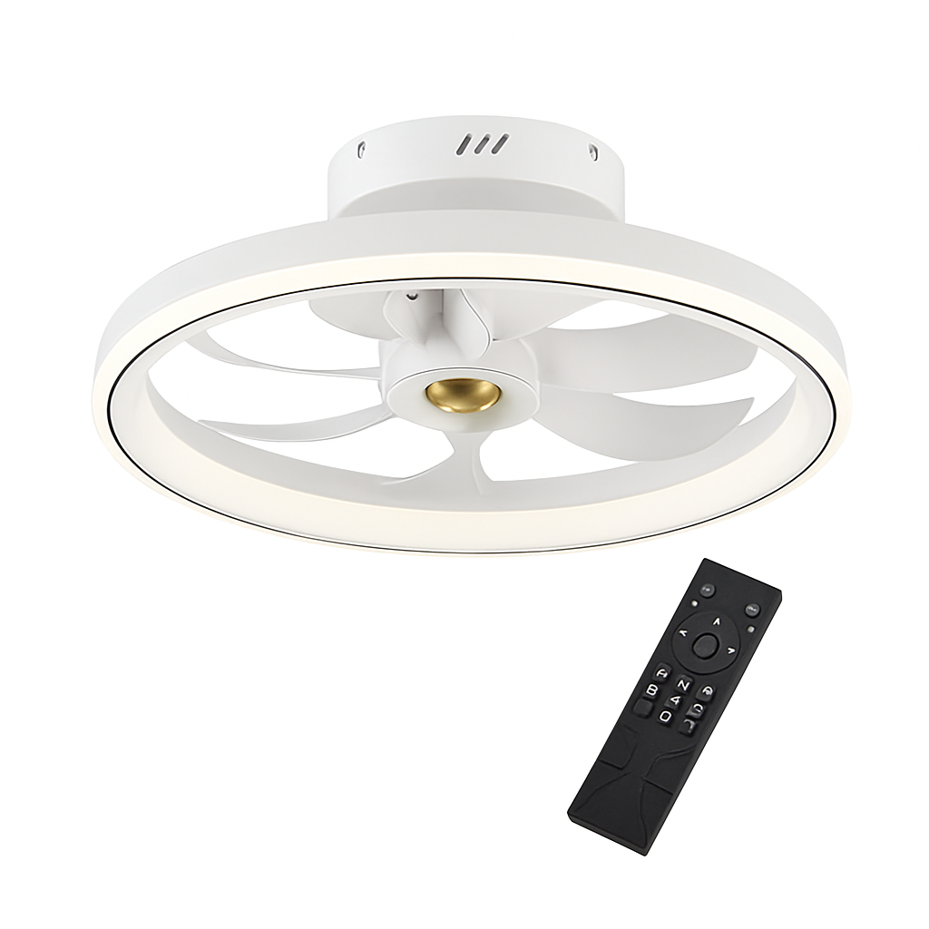 Ceiling Fan with LED Light, 6-Speed, Remote Control