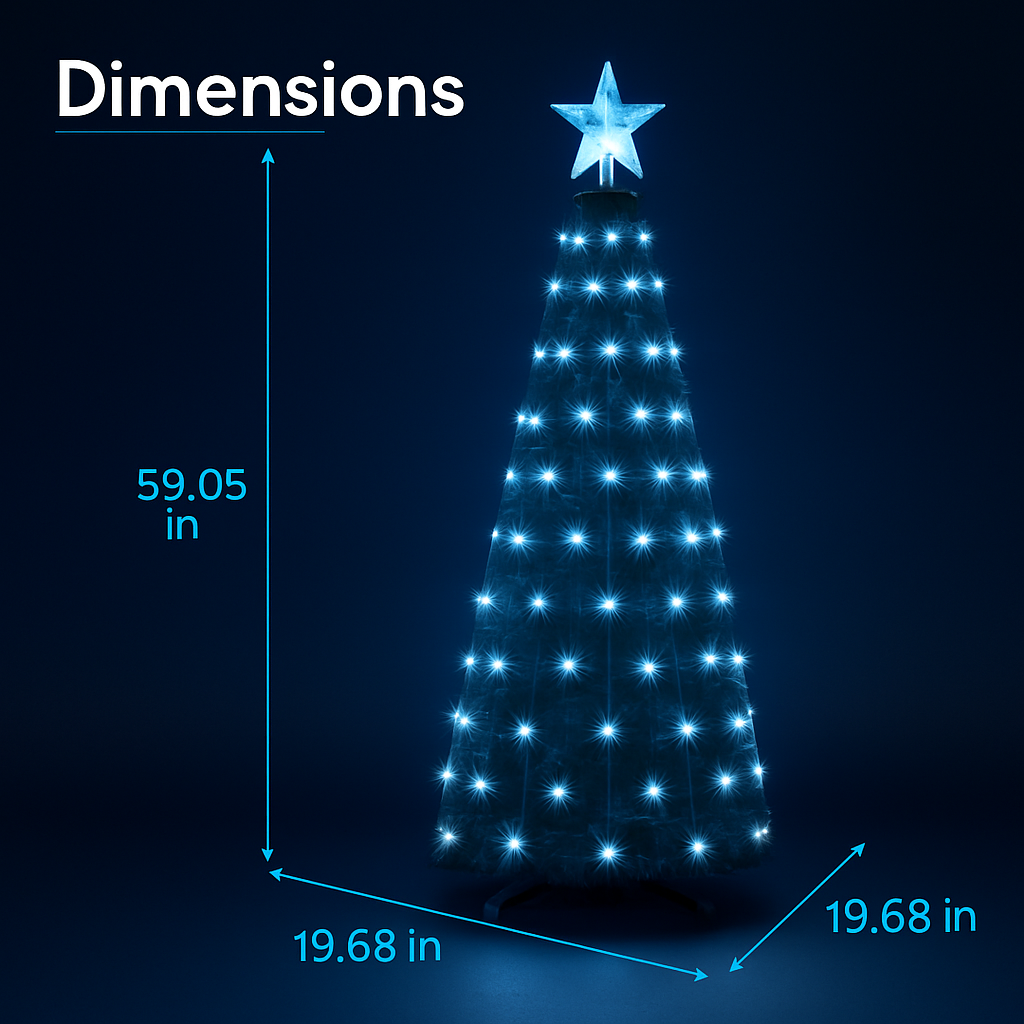 Collapsible Christmas Tree Lights with Remote App Control