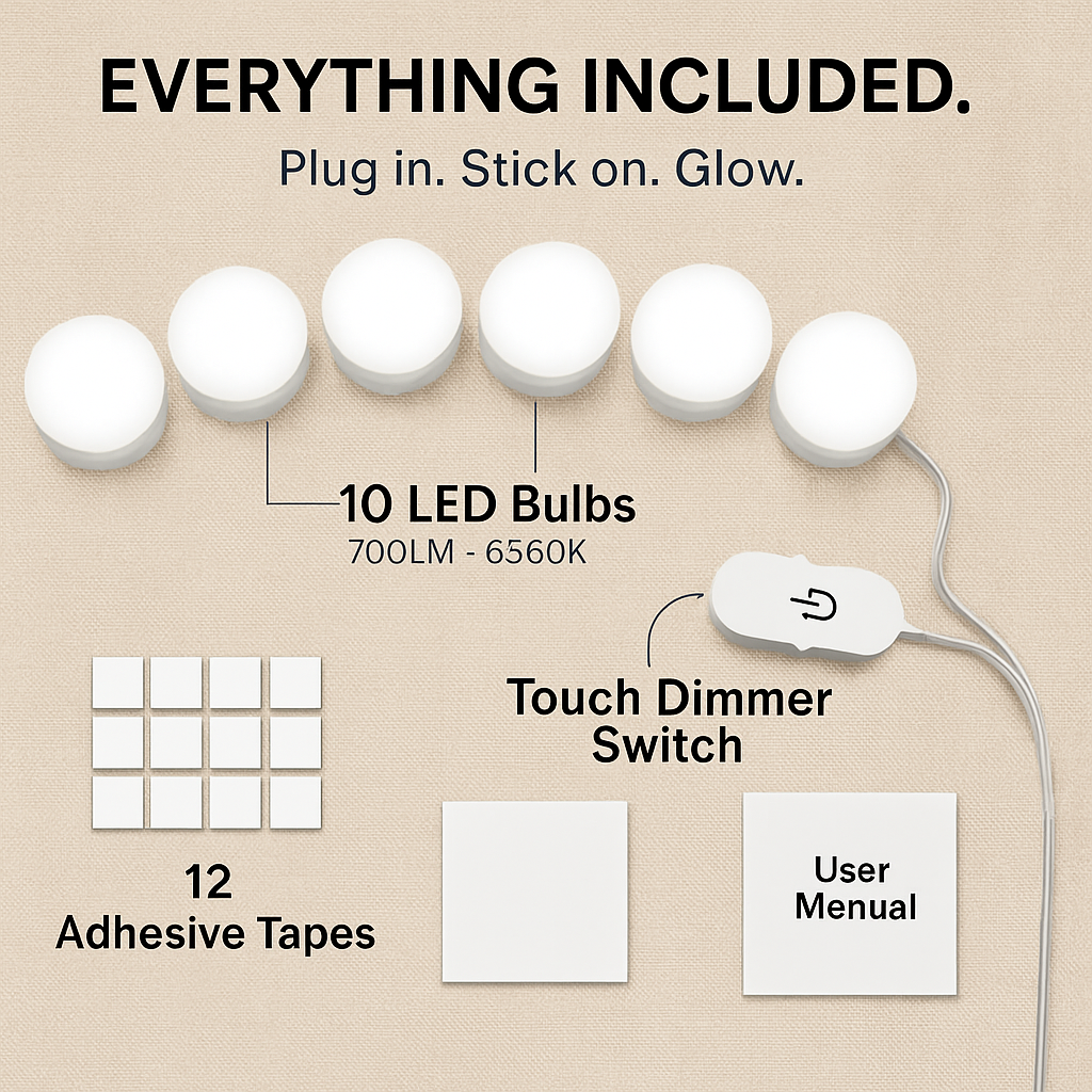 Vanity Mirror Lights Kit for Makeup - Elegant Home Use