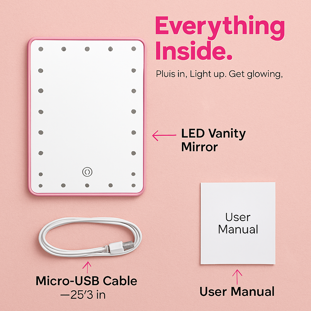 Cosmetic Mirror for Flawless Makeup in Any Lighting