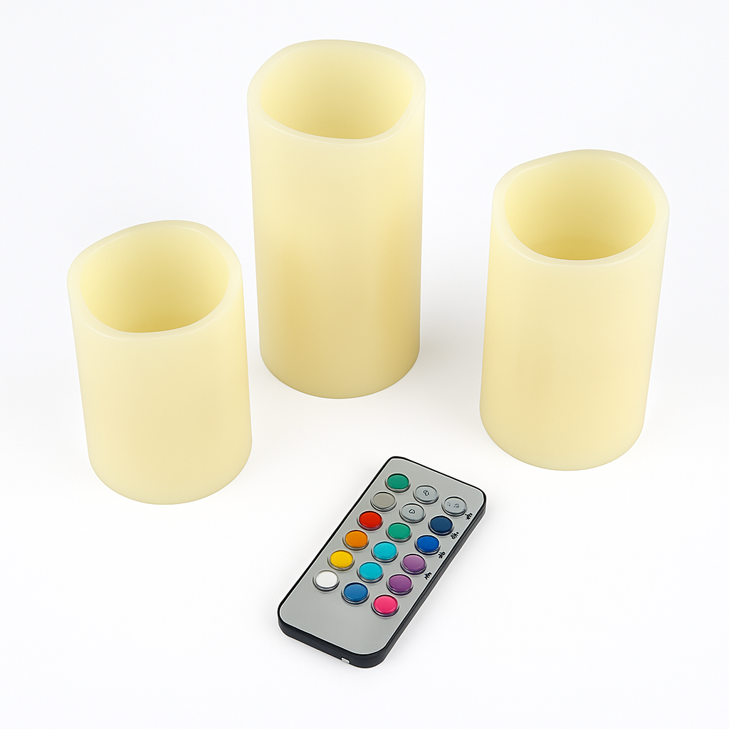 Flameless Candle Set with Remote and Timer