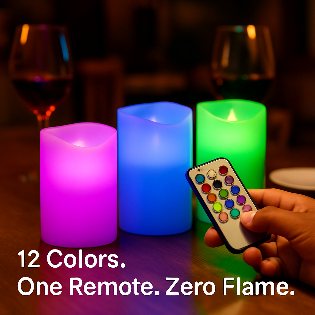 Flameless Candle Set with Remote and Timer