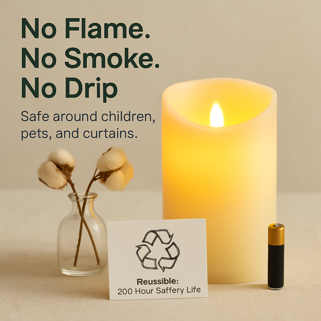 Flameless Candle Set with Remote and Timer
