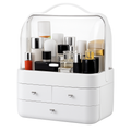 3-Tier Makeup Organizer with Drawers and Lid