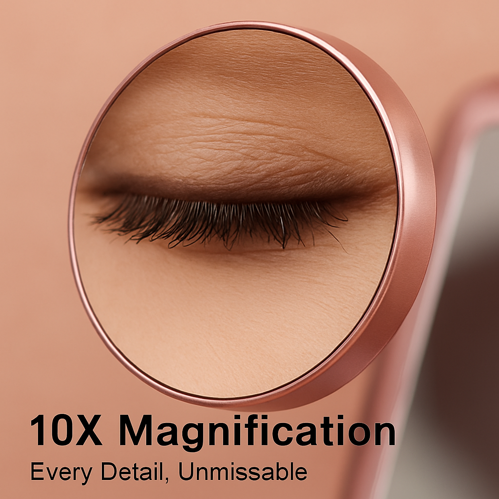 Folding Travel Makeup Mirror with Magnification