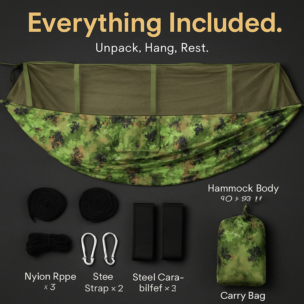 Hammock with Mosquito Net for Camping and Travel
