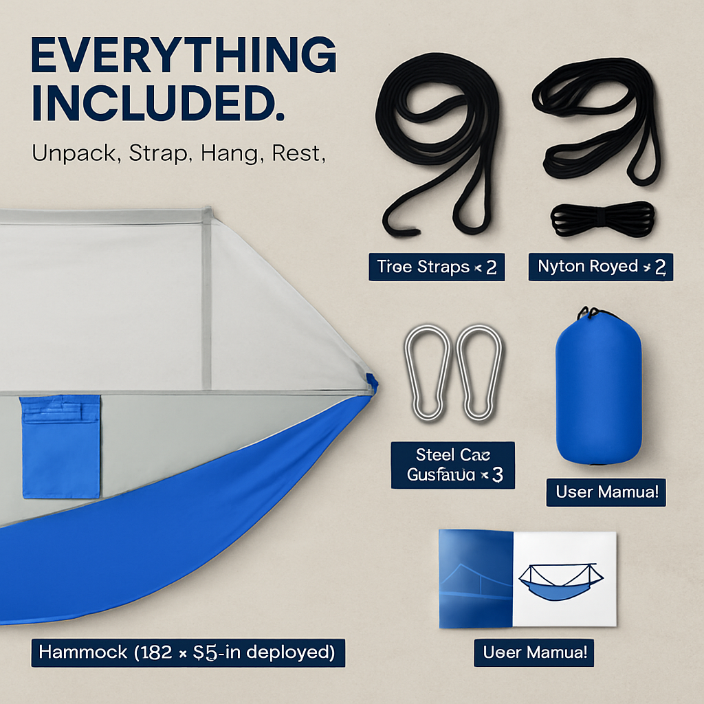 Hammock with Mosquito Net for Camping and Travel