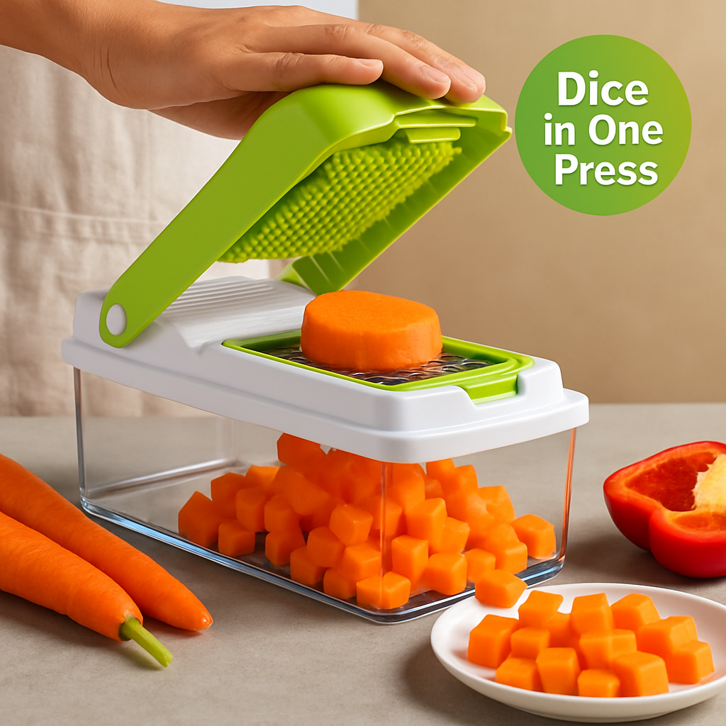 Vegetable Slicer with Interchangeable Blades for Quick Prep