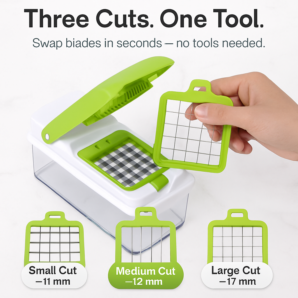 Vegetable Slicer with Interchangeable Blades for Quick Prep